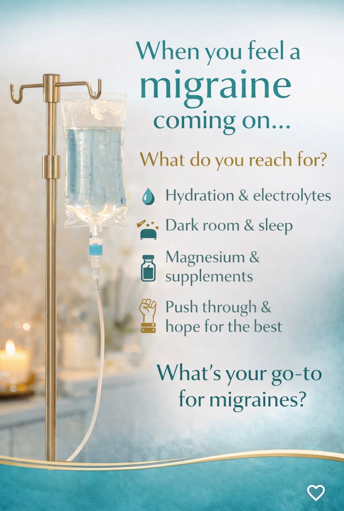 Migraine relief with hydration